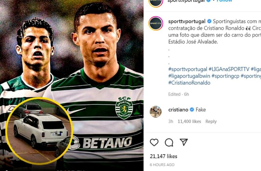 Cristiano Ronaldo denies returning to this club after rumors linking him out of Manchester United: ”False”