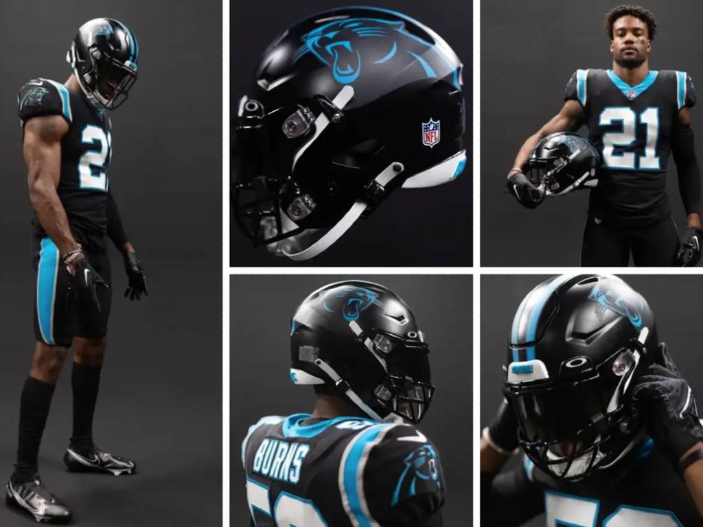 NFL uniforms and helmets