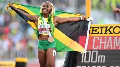 World Championships in Athletics Fraser Pryce gold in the 100m.webp