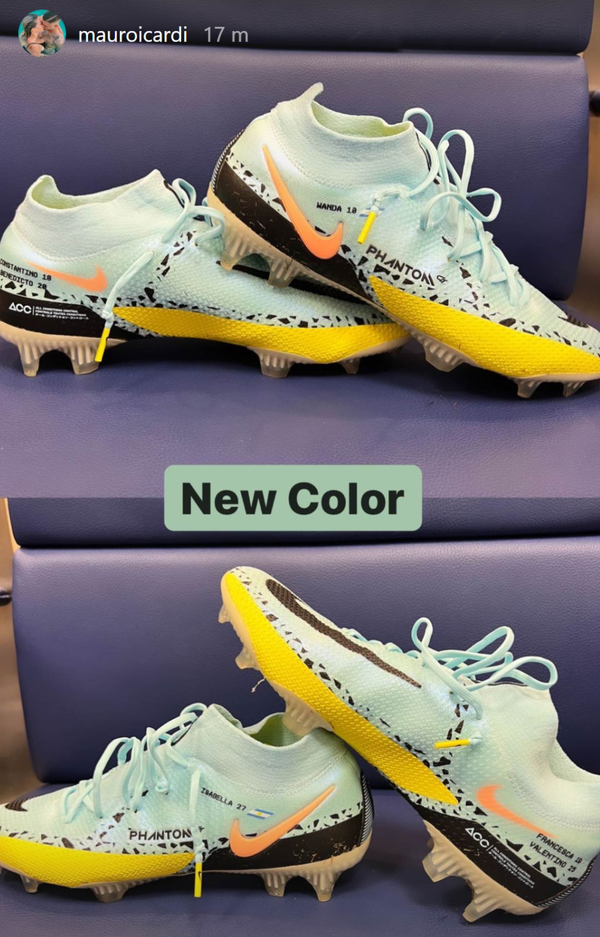 Icardi's new ankle boots with a detail: they have Wanda's name on the side