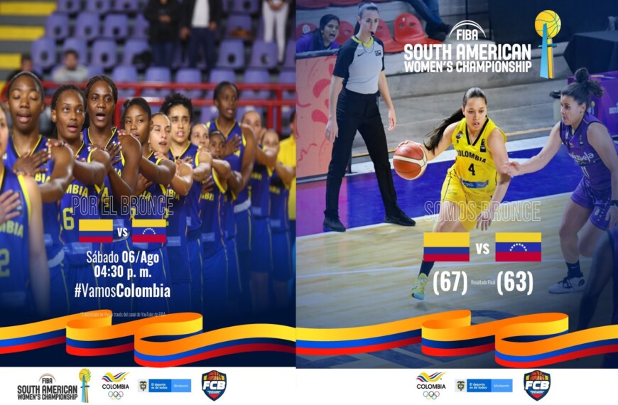 In extra time, Colombia was superior to Venezuela and took third place in the South American Women’s Basketball Championship