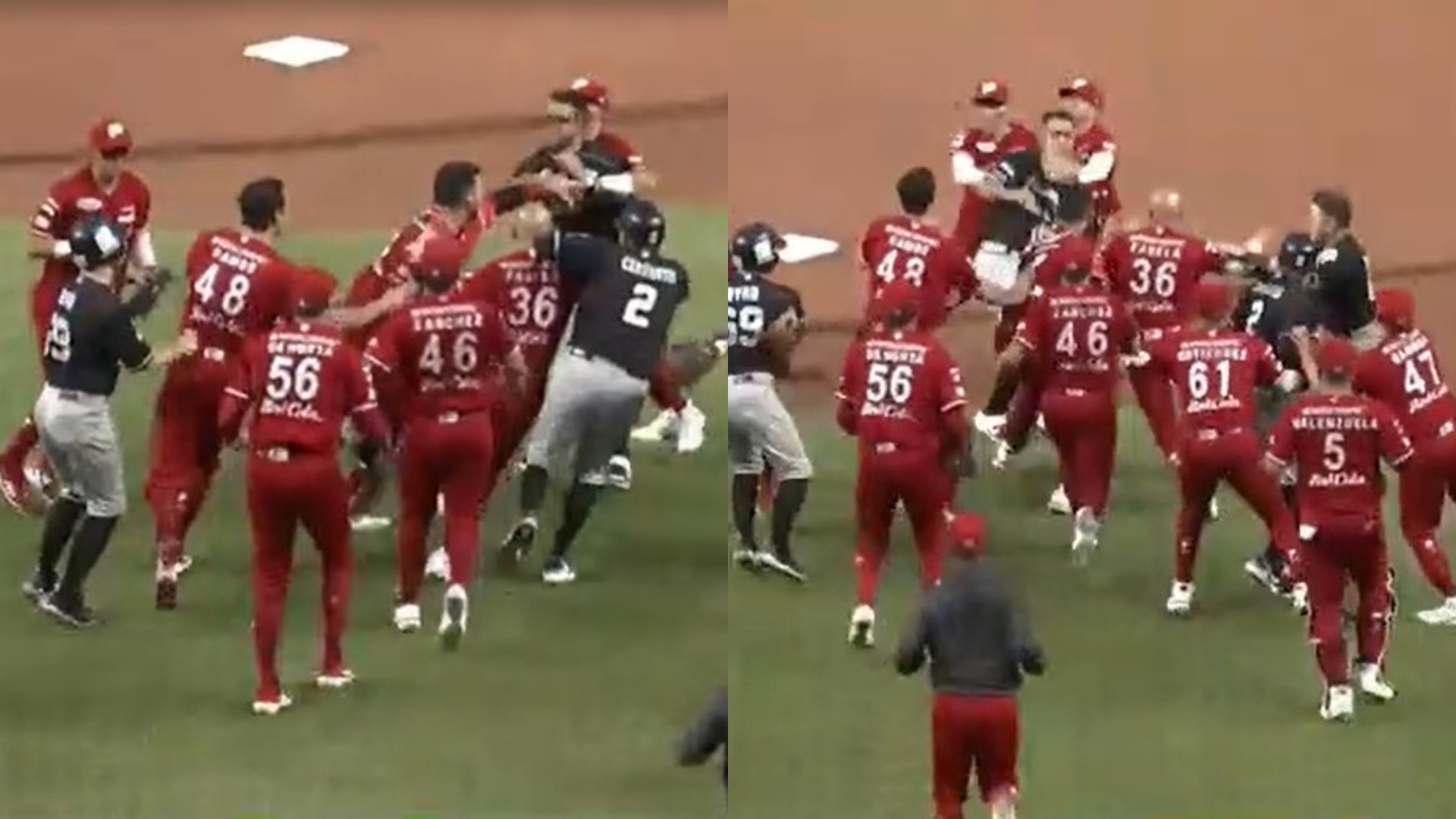 LMB Diablos Rojos and Guerreros staged a pitched fight in