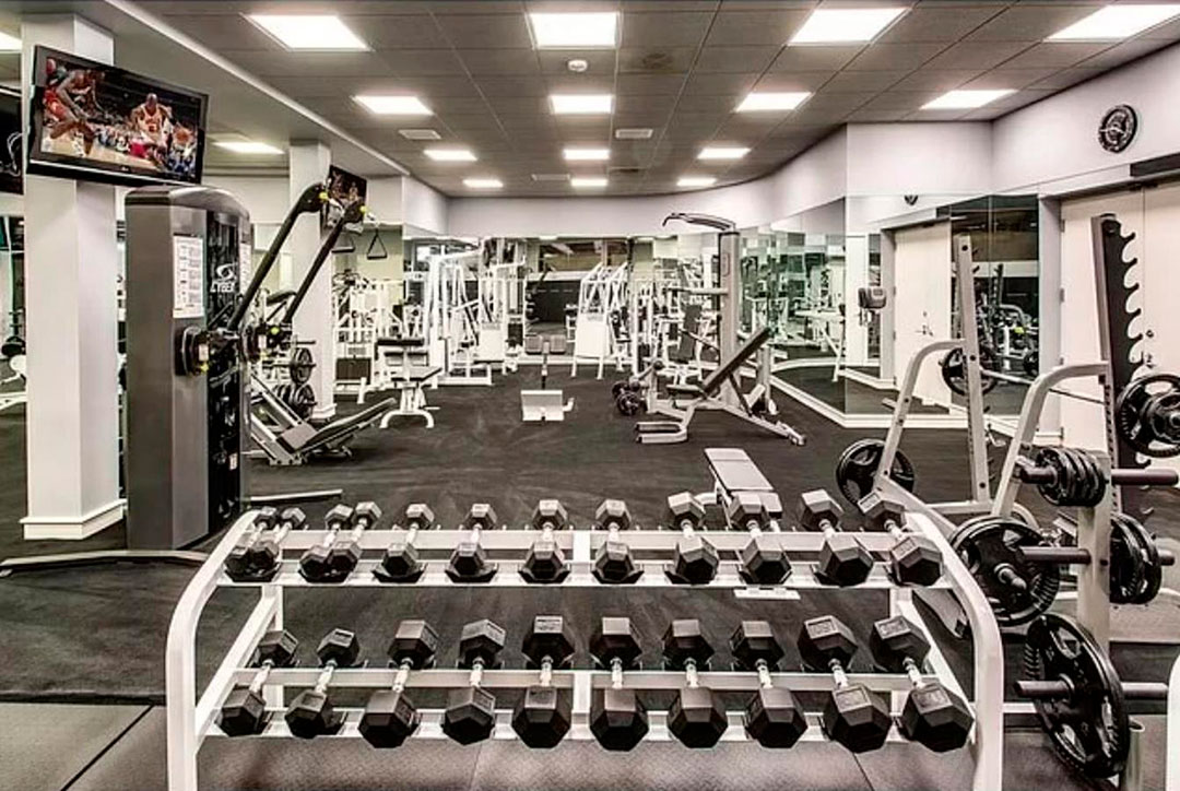 A complete gym is part of the proposal of the luxurious mansion