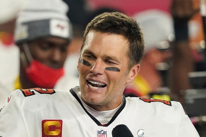 Brady, the most winner in history.  Photo: AP