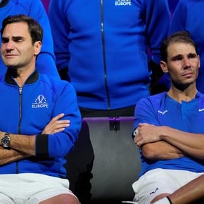 Rafa Nadal and his emotion after Federer's retirement