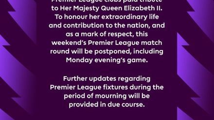 Official The day of the Premier League is suspended