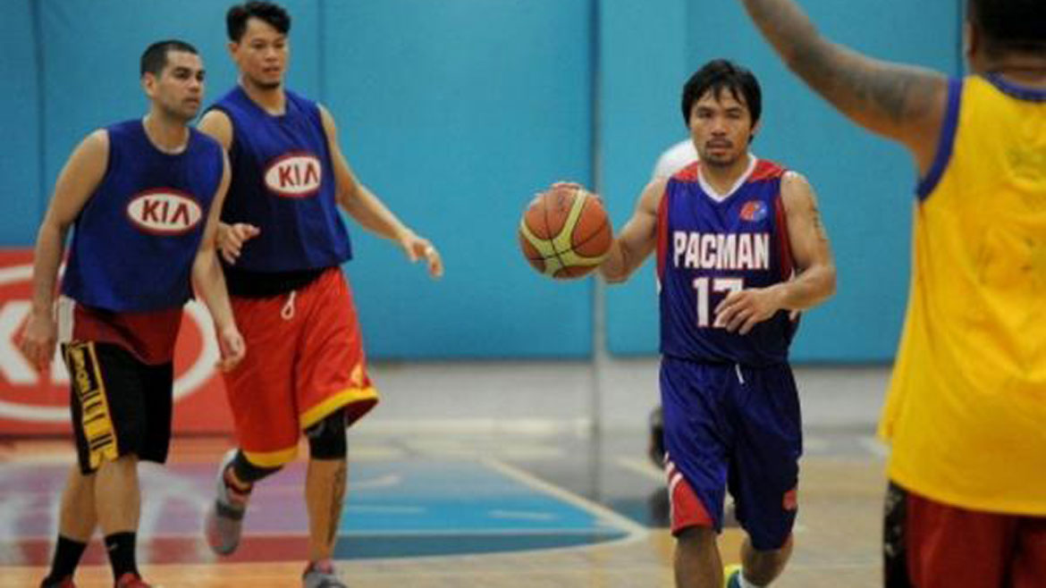 Manny Pacquiao shone on his return to basketball he hit